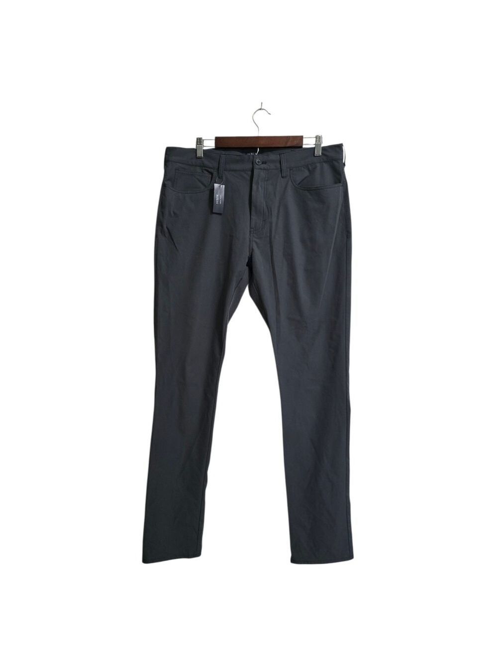 J. Crew Factory 5 Pocket Tech Slim Fit Pants In Tarnished Metal Sz 35x34 NWT